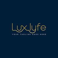 letter or writing Luxlyfe sans serif line font image graphic icon logo design abstract concept vector stock. Can be used as a symbol related to wordmark