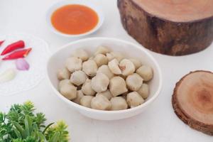 small meatballs in a bowl as a background photo