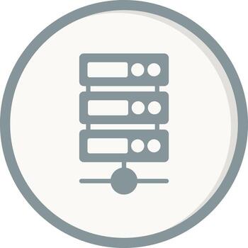 icono de vector de servidor de datos
