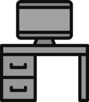 icono de vector de mesa de trabajo