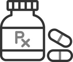 icono de vector de botella de pastillas