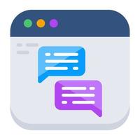 Premium download icon of web chatting vector