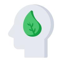 Trendy design icon of ecological mind vector