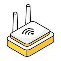 Modern design icon of wifi router vector