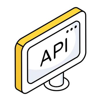 un icono de diseño perfecto de la interfaz de programación de aplicaciones vector