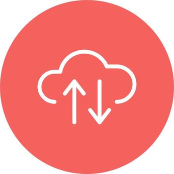 icono de vector de datos de nube