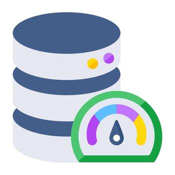 A unique design icon of database performance vector