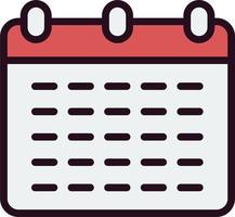 Monthly Calendar Vector Icon