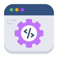 un diseño de icono de codificación web vector