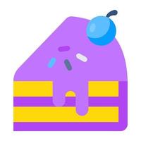 un icono de diseño perfecto de rebanada de pastel vector