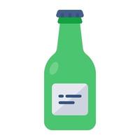 icono de diseño moderno de botella de vino vector