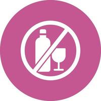 No Alcohol Vector Icon