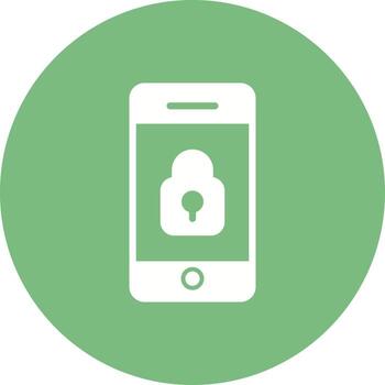 icono de vector de seguridad móvil
