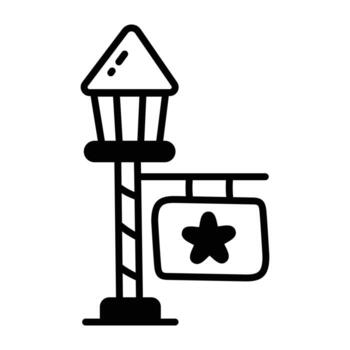 Trendy Lamp Post vector