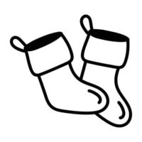 Trendy Christmas Socks vector