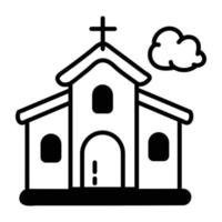 conceptos de iglesia de moda vector