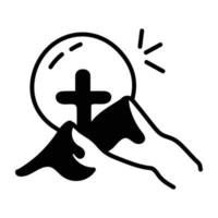 Trendy Cross Resurrection vector