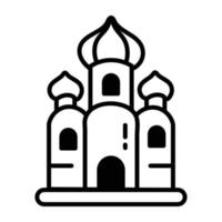 Trendy Cathedral Church vector