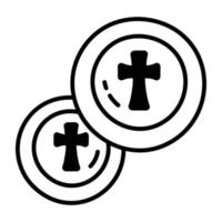 Trendy Jesus Coins vector