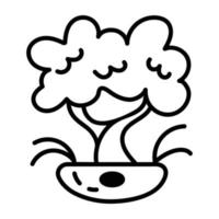 Trendy Bonsai Tree vector