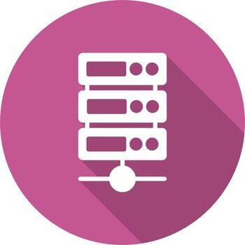 icono de vector de servidor de datos