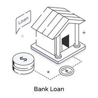 Trendy Bank Loan vector