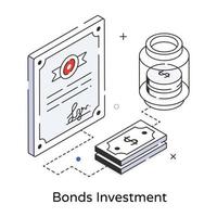 Trendy Bonds Investment vector
