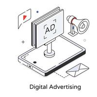 Trendy Digital Advertising vector