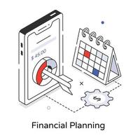 Trendy Financial Planning vector