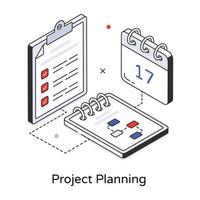 Trendy Project Planning vector