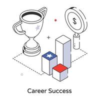 Trendy Career Success vector