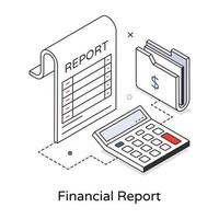 Trendy Financial Report vector