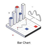 Trendy Bar Chart vector