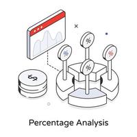 Trendy Percentage Analysis vector