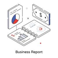 Trendy Business Report vector