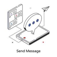 Trendy Send Message vector