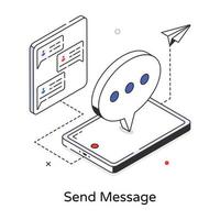 Trendy Send Message vector