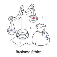 Trendy Business Ethics vector