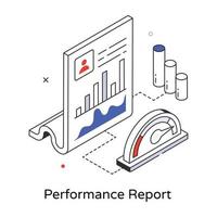 Trendy Performance Report vector