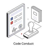 Trendy Code Conduct vector