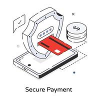 Trendy Secure Payment vector