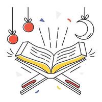 Trendy Holy Book vector