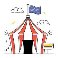 carpa de circo de moda vector