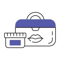 Trendy Cosmetic Bag vector