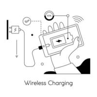 Trendy Wireless Charging vector