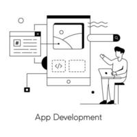 Trendy App Development vector