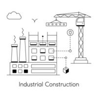 Trendy Industrial Construction vector