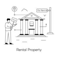 Trendy Rental Property vector