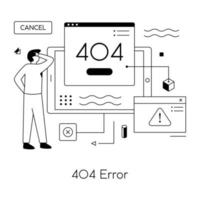 Trendy 404 Error vector