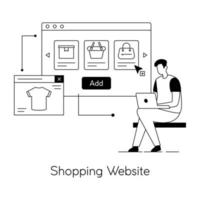 Trendy Shopping Website vector